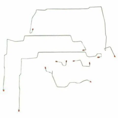 1996-98 Ford Mustang GT Front Brake Line Kit ABS Steel - ZKT9601OM